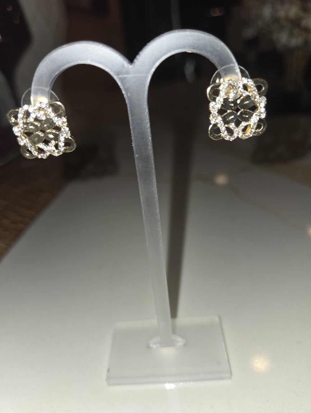 Gold Floral Cluster Stud Earrings - Women Jewelry